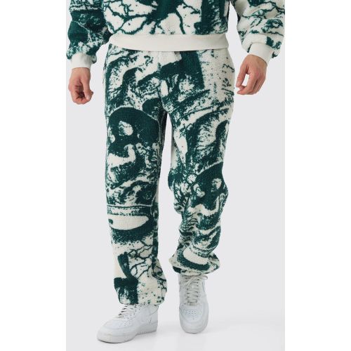 Jogging oversize à imprimé en polaire - S - Boohooman - Modalova