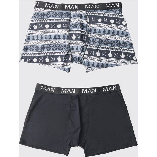 Grande taille - Lot de 2 boxers monochromes - XXXL - Boohooman - Modalova