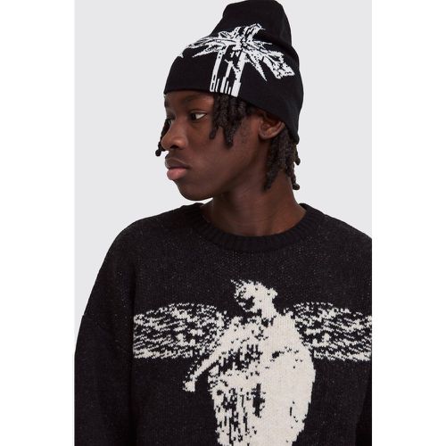 Bonnet à imprimé croix - ONE SIZE - Boohooman - Modalova