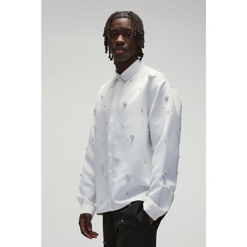 Chemise oversize satinée - S - Boohooman - Modalova