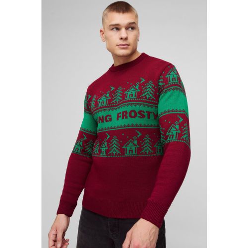 Pull de Noël à slogan Feeling Frosty - S - Boohooman - Modalova