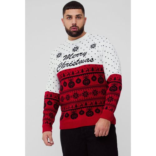 Grande taille - Pull à slogan Merry Christmas - XXXL - Boohooman - Modalova