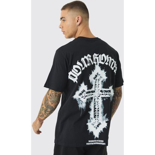 T-shirt imprimé à bretelles croisées - S - Boohooman - Modalova