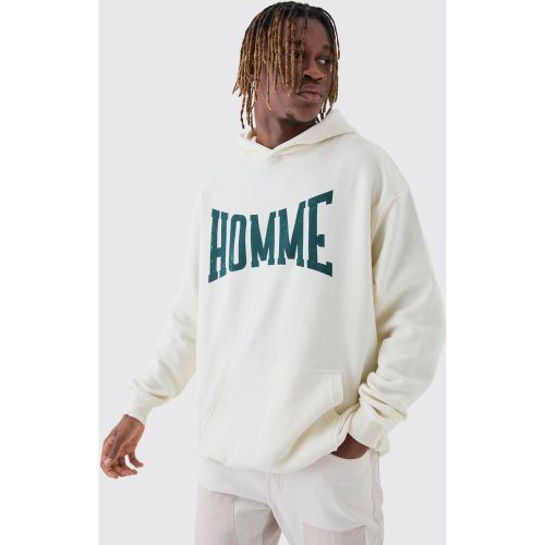 Tall - Sweat à capuche oversize universitaire imprimé - S - Boohooman - Modalova