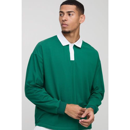 Polo oversize à manches longues - S - Boohooman - Modalova