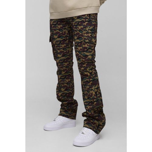 Tall - Pantalon cargo délavé à imprimé camouflage - 30 - Boohooman - Modalova