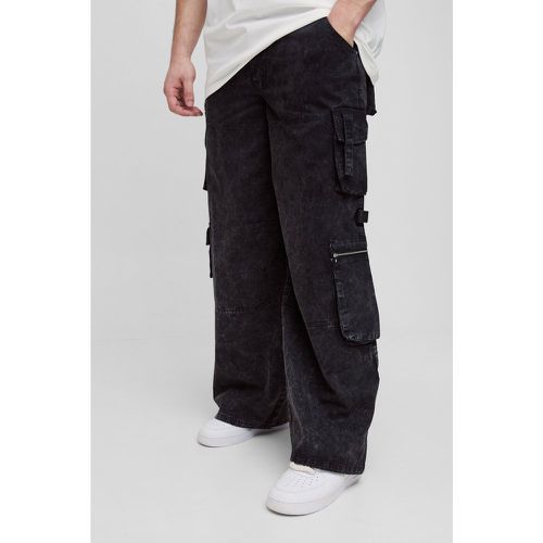 Tall - Pantalon cargo baggy délavé à poches multiples - 30 - Boohooman - Modalova