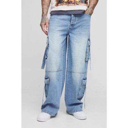 Tall - Jean cargo baggy à poches multiples homme - 30 - Boohooman - Modalova