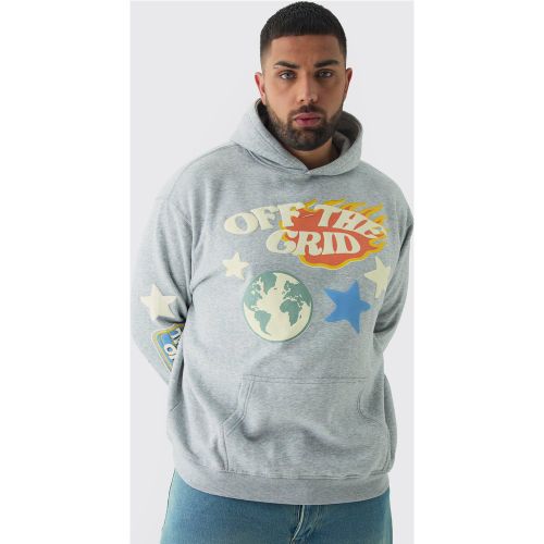Grande taille - Sweat à capuche surteint à imprimé Off The Grid - XXXL - Boohooman - Modalova
