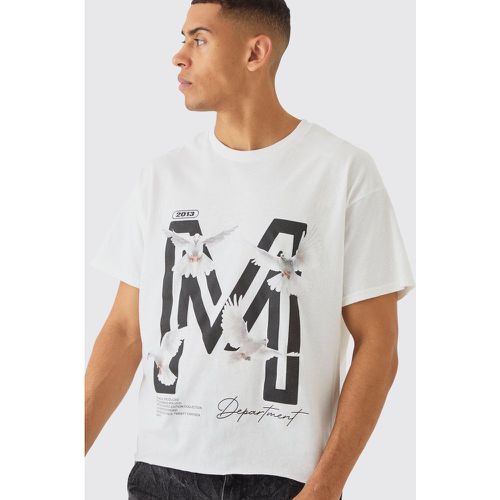 T-shirt oversize à imprimé colombe - S - Boohooman - Modalova