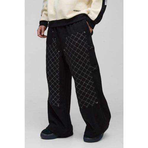 Jogging large à coutures charpentières - S - Boohooman - Modalova