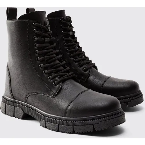 Bottines à plateforme et lacets - 43 - Boohooman - Modalova