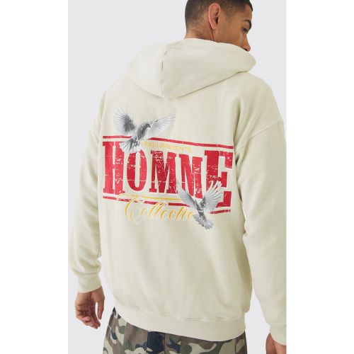 Sweat à capuche zippé à imprimé colombe - S - Boohooman - Modalova