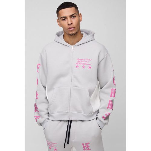 Sweat à capuche oversize imprimé - S - Boohooman - Modalova