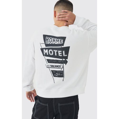 Sweat oversize imprimé motel homme - M - Boohooman - Modalova