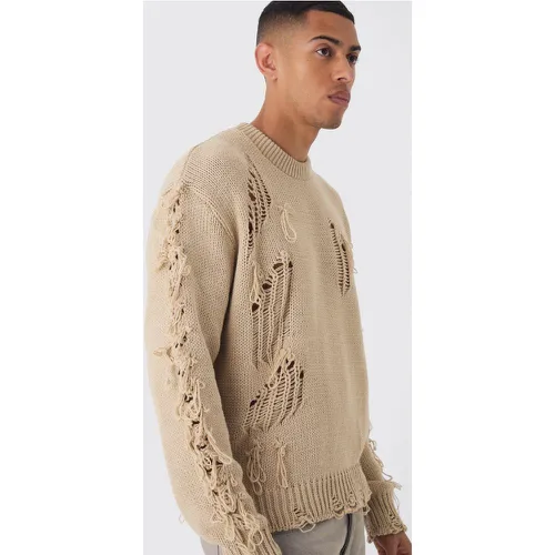 Pull oversize en maille - S - Boohooman - Modalova