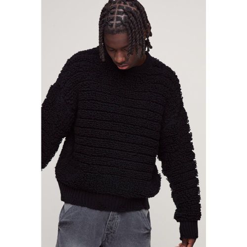 Pull oversize en maille texturée - S - Boohooman - Modalova