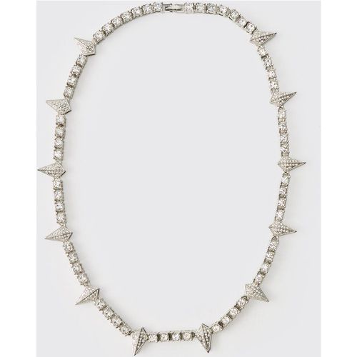 Collier à pendentif strassé - ONE SIZE - Boohooman - Modalova