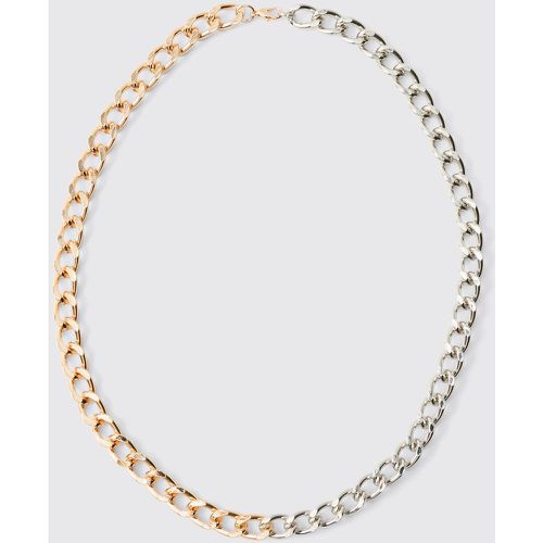 Collier bicolore en chaîne - ONE SIZE - Boohooman - Modalova