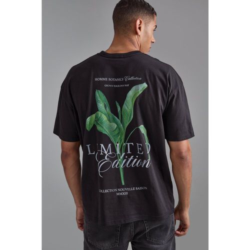 T-shirt oversize à imprimé plante - S - Boohooman - Modalova