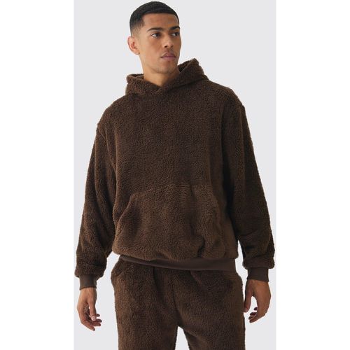 Sweat à capuche oversize en polaire - S - Boohooman - Modalova