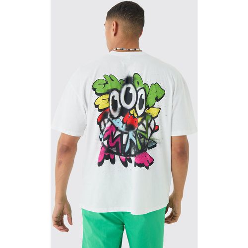 T-shirt oversize imprimé œil - L - Boohooman - Modalova