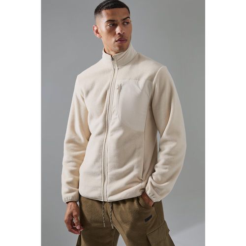 Sweat à capuche zippé en polaire - MAN Active - L - Boohooman - Modalova