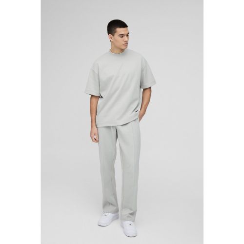 Ensemble oversize à surpiqûres avec t-shirt et jogging - S - Boohooman - Modalova
