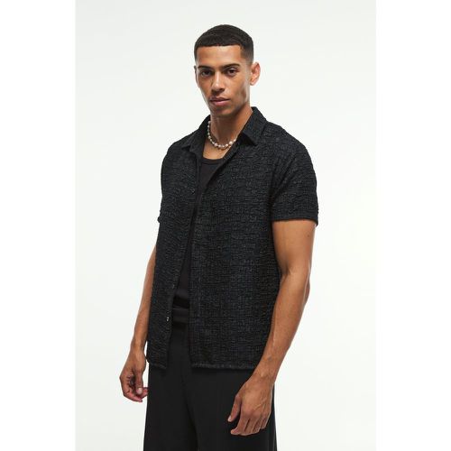 Chemise en tissu crêpe à manches courtes - S - Boohooman - Modalova