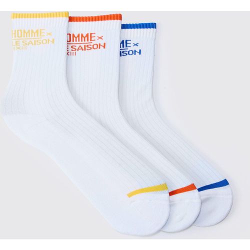 Lot de 3 paires de chaussettes - ONE SIZE - Boohooman - Modalova