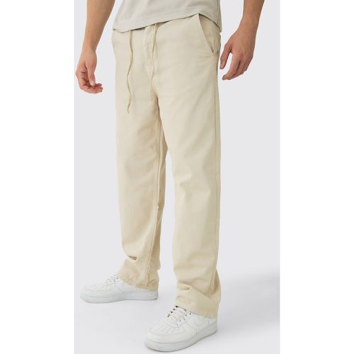 Pantalon chino large à cordon de serrage - S - Boohooman - Modalova