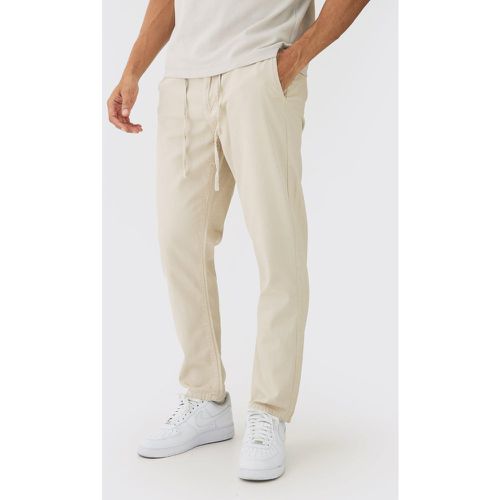 Pantalon chino fuselé à cordon de serrage - S - Boohooman - Modalova