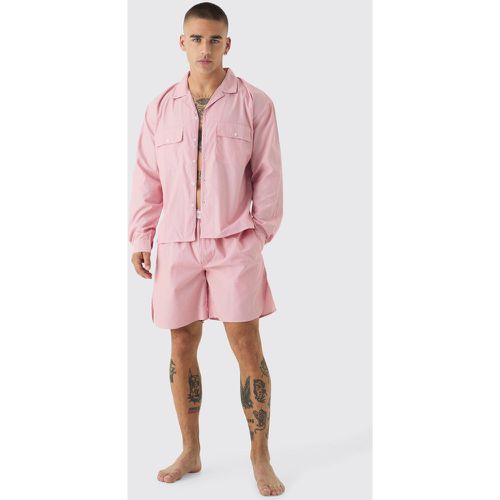 Ensemble oversize avec chemise et short homme - L - Boohooman - Modalova