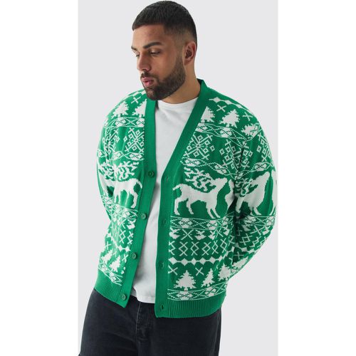 Grande taille - Cardigan à motif rennes de Noël - XXXL - Boohooman - Modalova