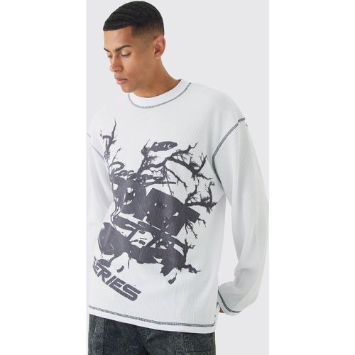 Sweat oversize imprimé à manches longues homme - S - Boohooman - Modalova