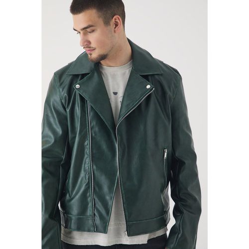 Tall - Veste biker délavée - S - Boohooman - Modalova