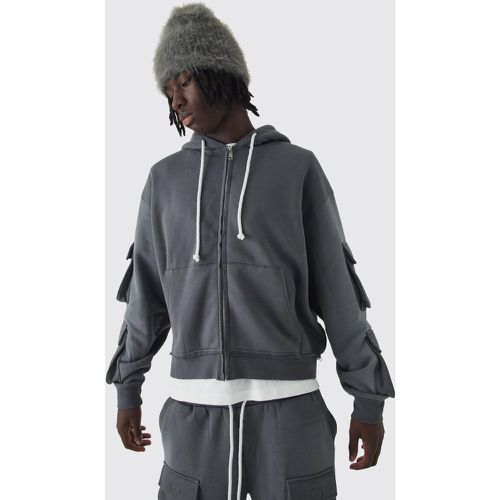 Sweat à capuche oversize utilitaire homme - L - Boohooman - Modalova