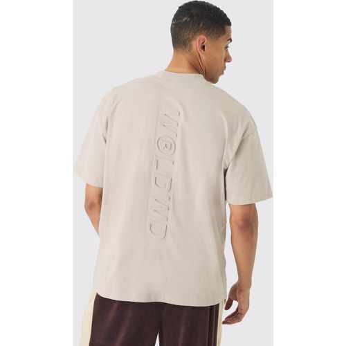 Oversized Extended Neck Embossed Worldwide T-shirt - XS - Boohooman - Modalova