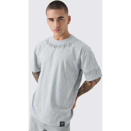 T-shirt oversize à slogan Worldwide - M - Boohooman - Modalova