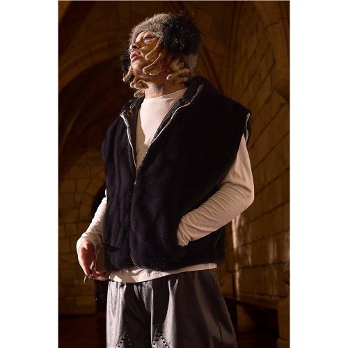 Veste oversize zippée en synthétique - L - Boohooman - Modalova