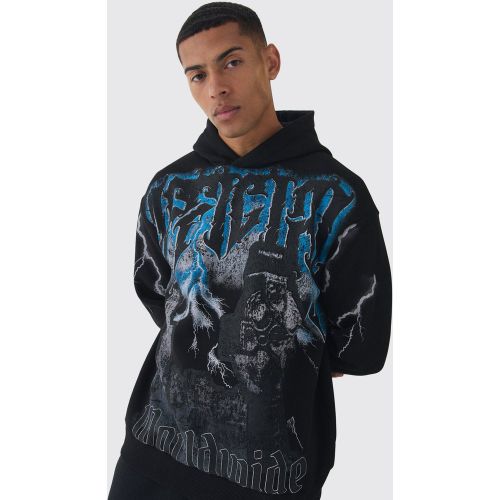 Sweat à capuche oversize à coutures apparentes - L - Boohooman - Modalova