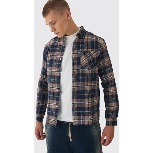 Chemise à carreaux et manches longues - S - Boohooman - Modalova