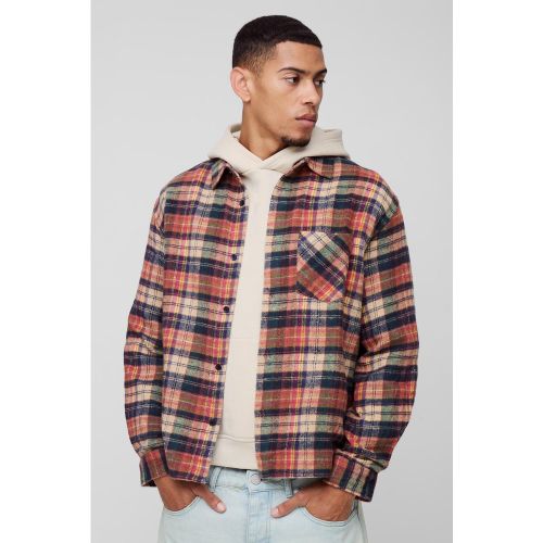 Chemise oversize à carreaux et manches longues - M - Boohooman - Modalova