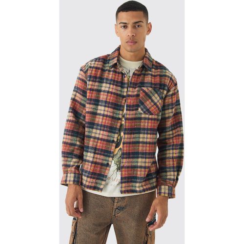 Chemise oversize à carreaux et manches longues - XL - Boohooman - Modalova