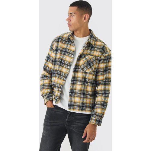 Chemise oversize à carreaux et manches longues - M - Boohooman - Modalova