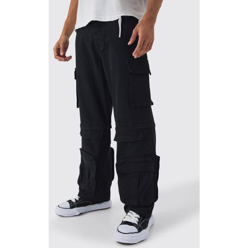 Jean cargo baggy zippé homme - 28R - Boohooman - Modalova