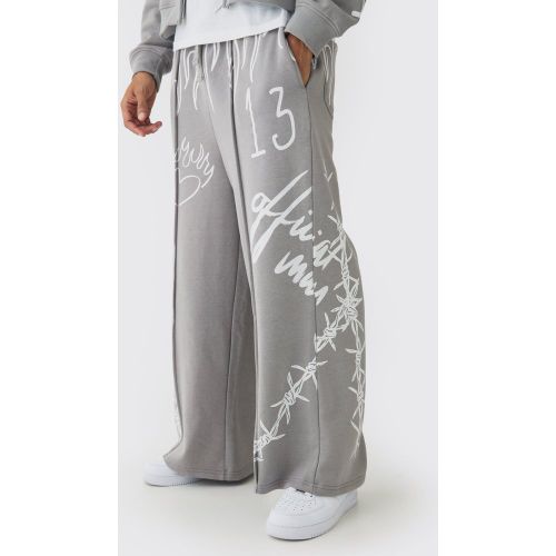 Jogging large à imprimé graffiti - XL - Boohooman - Modalova