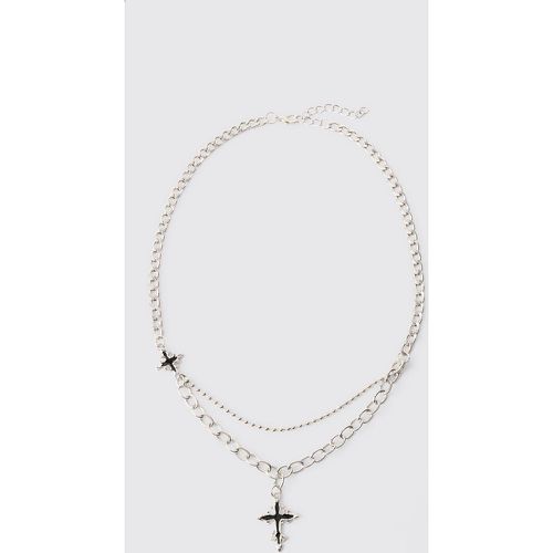 Collier à pendentif croix - ONE SIZE - Boohooman - Modalova