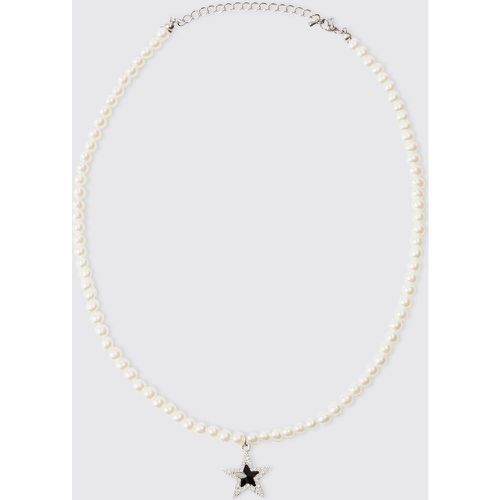 Collier perlé à pendentif étoile - ONE SIZE - Boohooman - Modalova