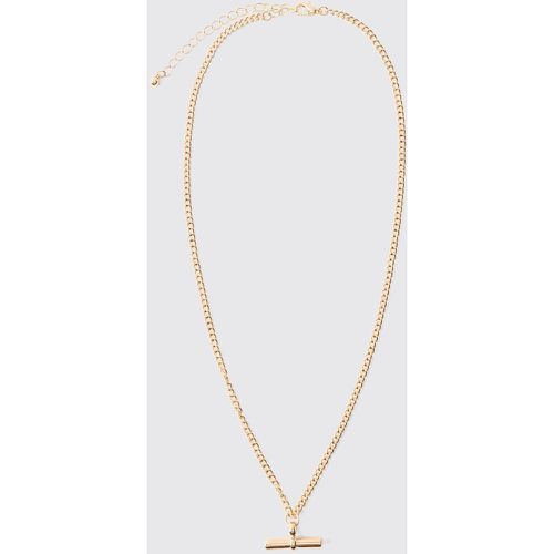 Collier à pendentif barre en T - ONE SIZE - Boohooman - Modalova